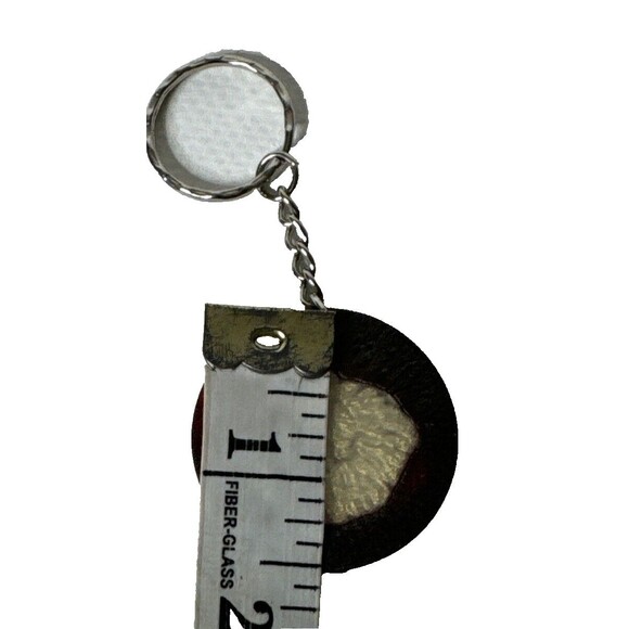 Key Chain Pendant Resin Crackled Effect Charms Layered In Resin New Lot Of 3 - Picture 6 of 9